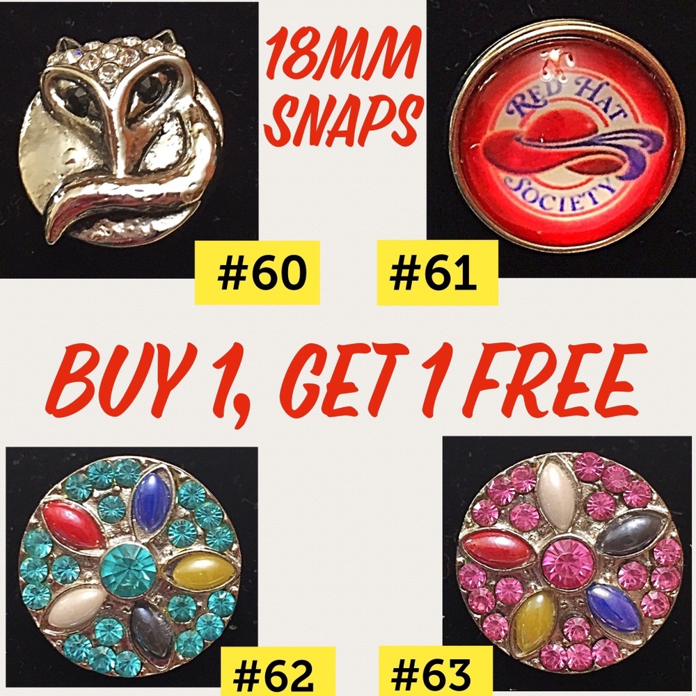 BOGO Snaps Fit most brands of 18mm Snap jewelry